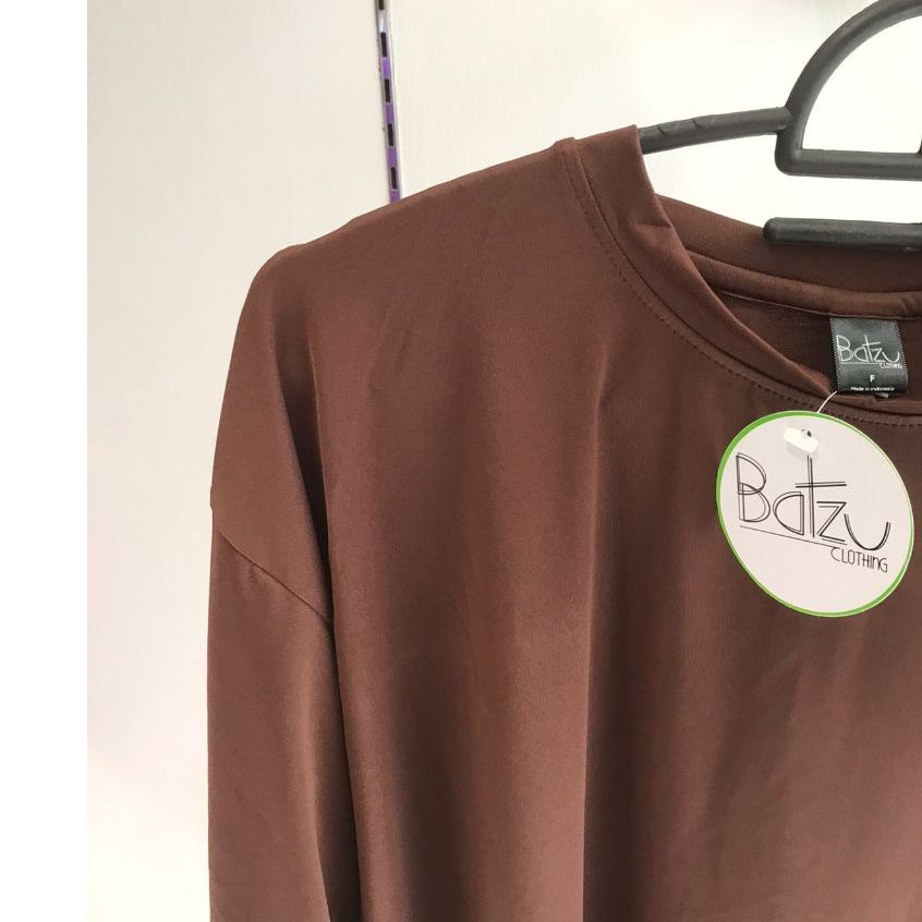 Batzu Clothing Salma Oversize Slit Tee - Kaos Oversize Wanita