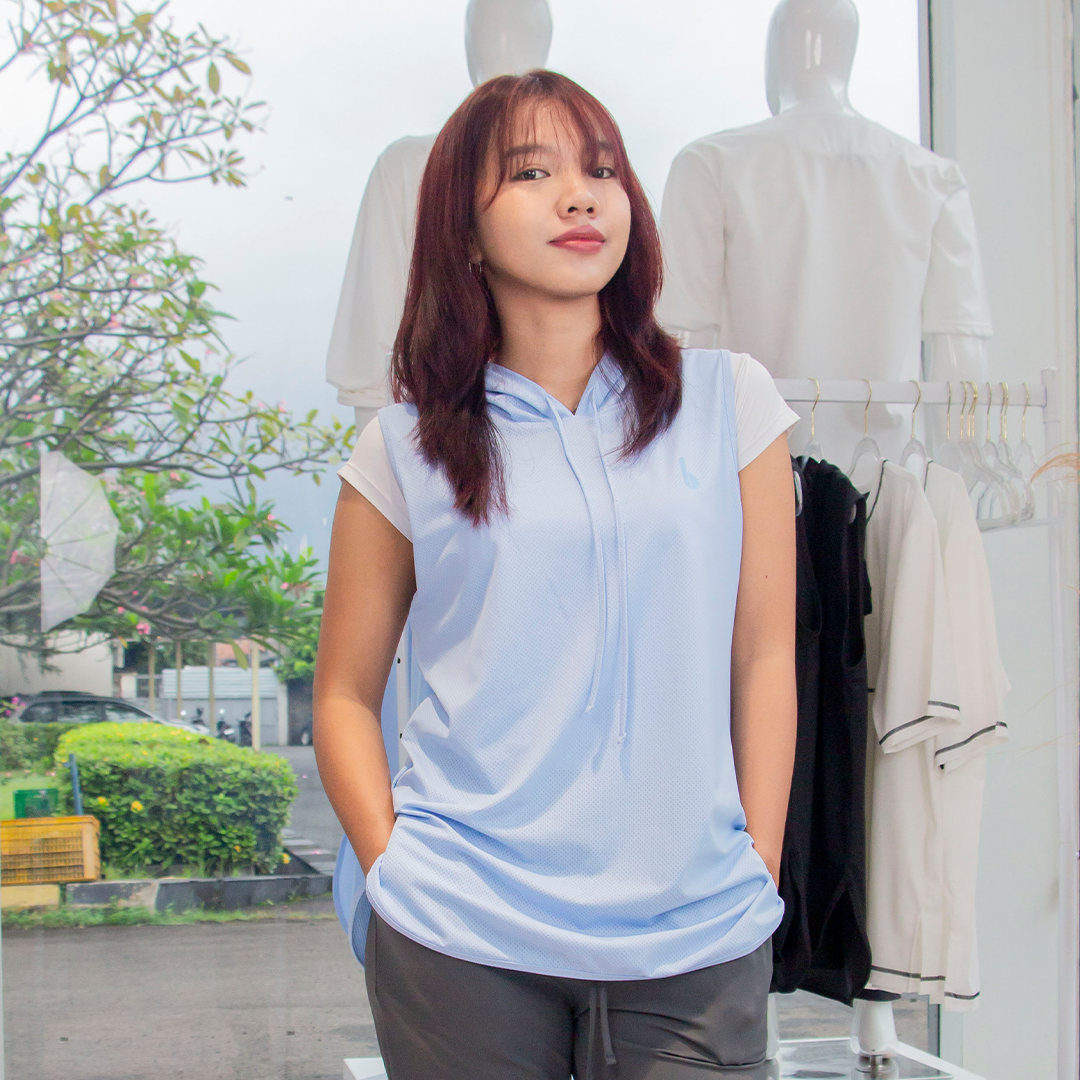 Becca Sporty Hoodie - Hoodie Sport Outer Olahraga Wanita dan Pria Sleeveless Tanpa Lengan