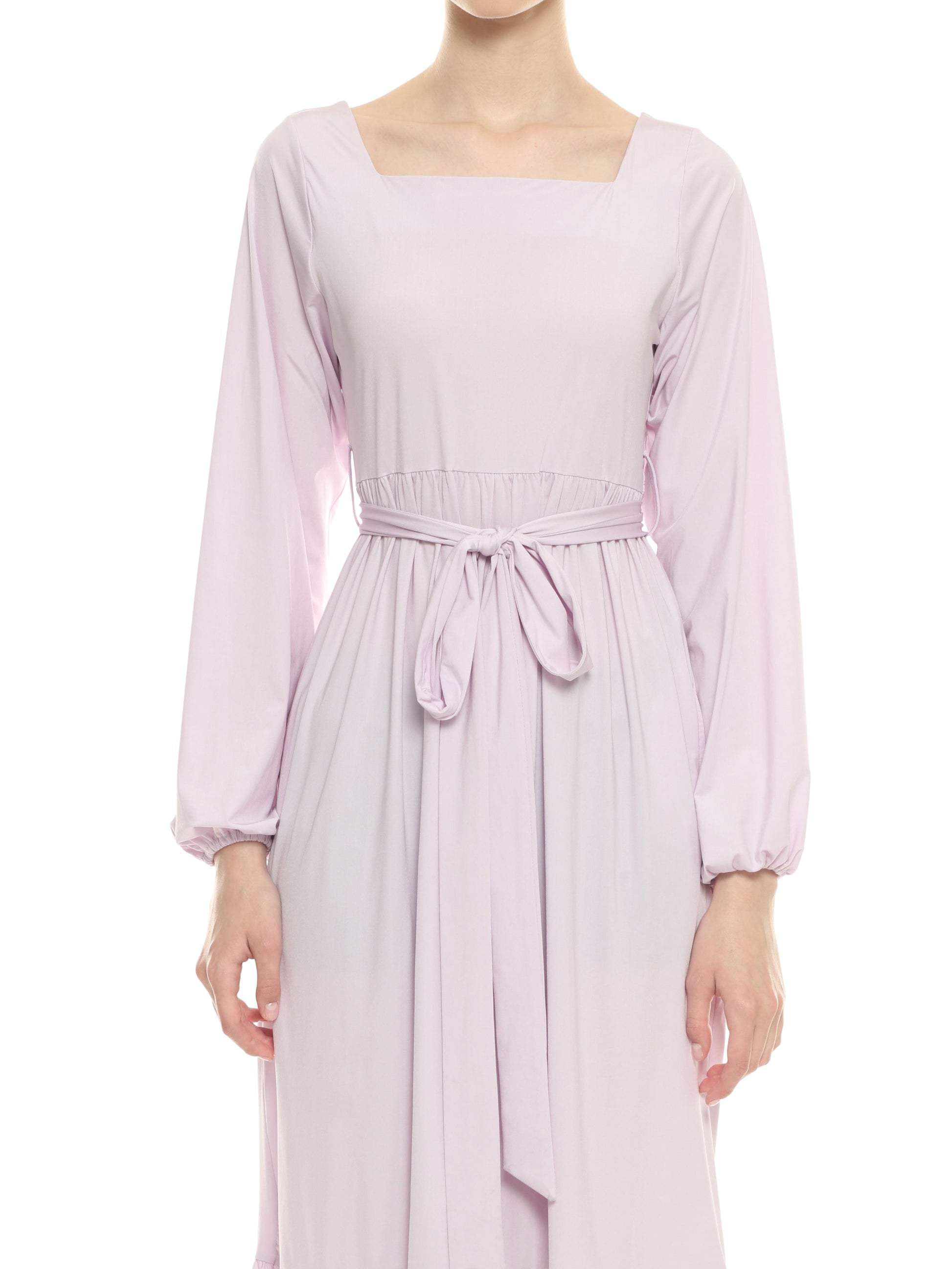 Winner Vogue Charvi Casual Dress - Gaun Wanita Lengan Panjang Tali di Perut