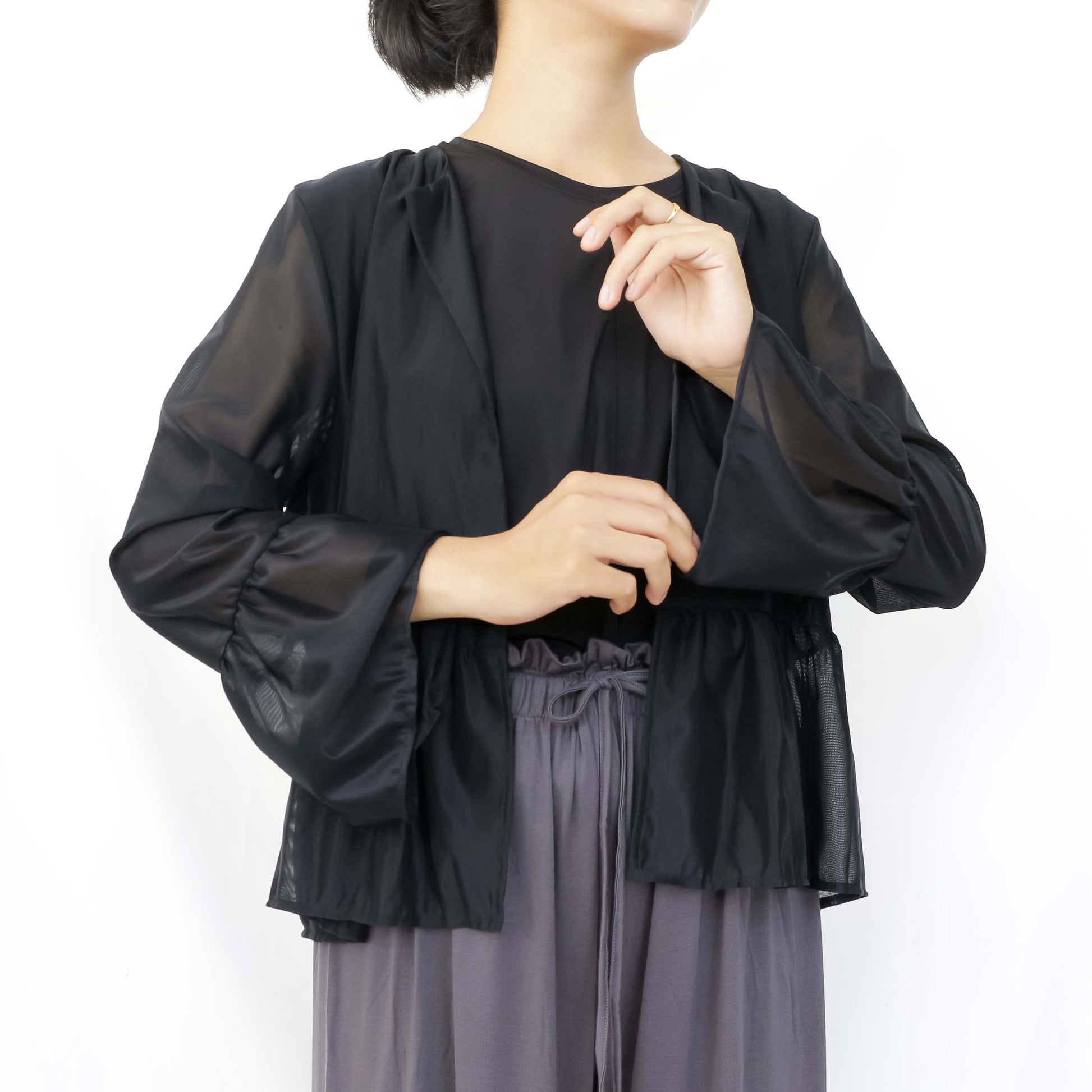 Juliet Mesh Outer - Outerwear Cardigan Luaran Wanita Lengan Panjang
