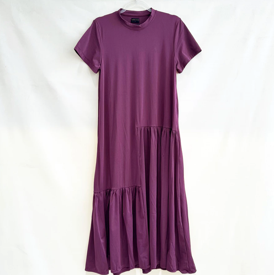 Ruby Dress Gaun Dress Panjang Wanita Lengan Pendek