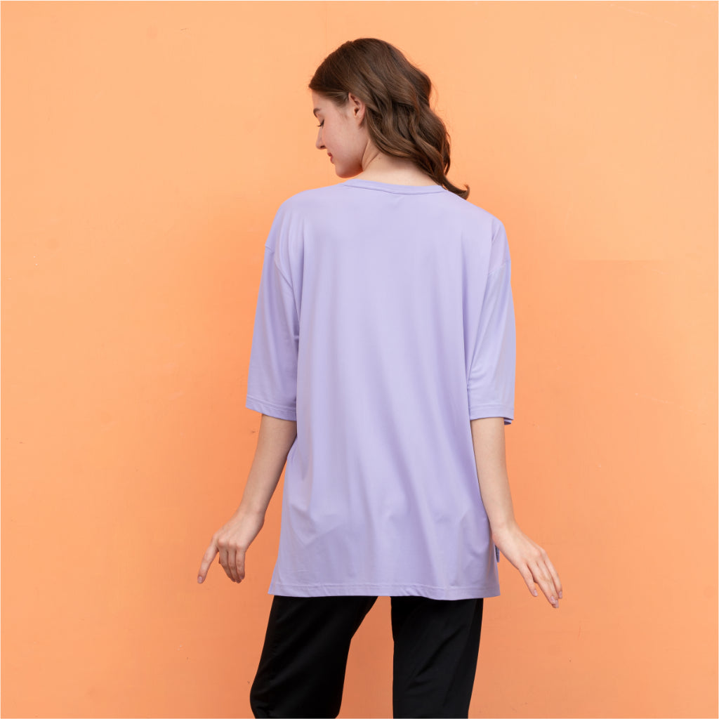 Batzu Clothing Salma Oversize Slit Tee - Kaos Oversize Wanita