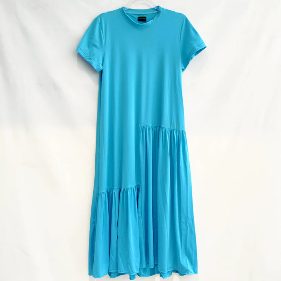 Ruby Dress Gaun Dress Panjang Wanita Lengan Pendek