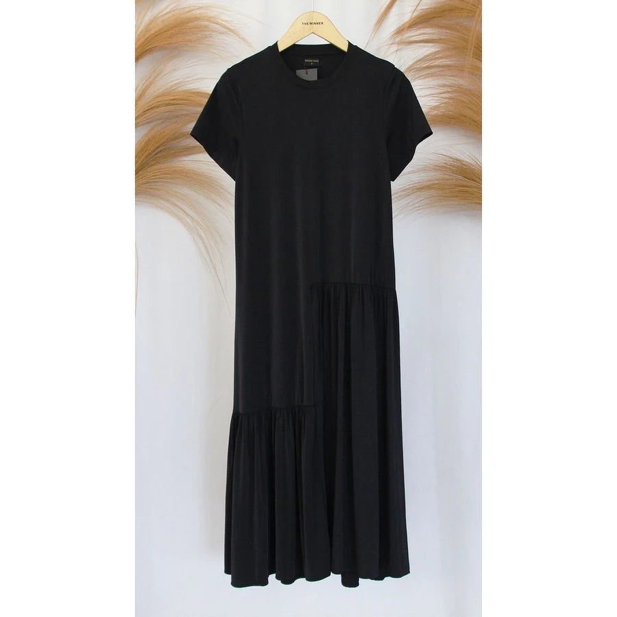 Ruby Dress Gaun Dress Panjang Wanita Lengan Pendek